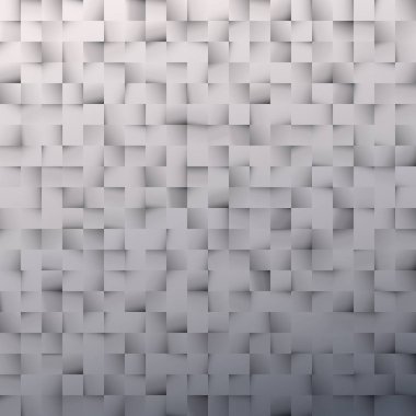 Yapılan kareler, gri arka plan, geometrik tarzı desen. Basit doku.