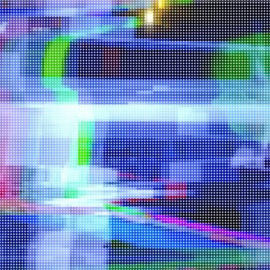 Glitched soyut vektör arka plan renkli piksel mozaiği yaptı. Dijital çürüme, sinyal hata, televizyon başarısız. Baskı afiş, broşür kapak, Web sitesi ve diğer projeler için modaya uygun bir tasarım.