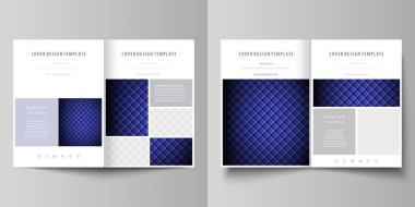 İş şablonları için BI kat broşür, el ilanı. Kapak tasarım şablonu, soyut vektör düzen A4 boyutunda. Parlak kumaş, sakinleştirmek doku, beyaz ve mavi renk ipek, renkli vintage tarzı arka plan.