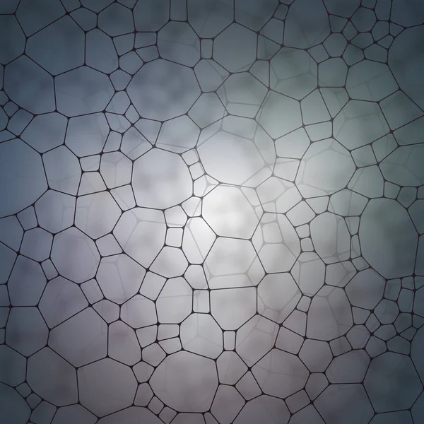 Kemi mönster, polygona molekyl struktur på grå bakgrund. Medicin, vetenskap, mikrobiologi koncept, vektorillustration. — Stock vektor