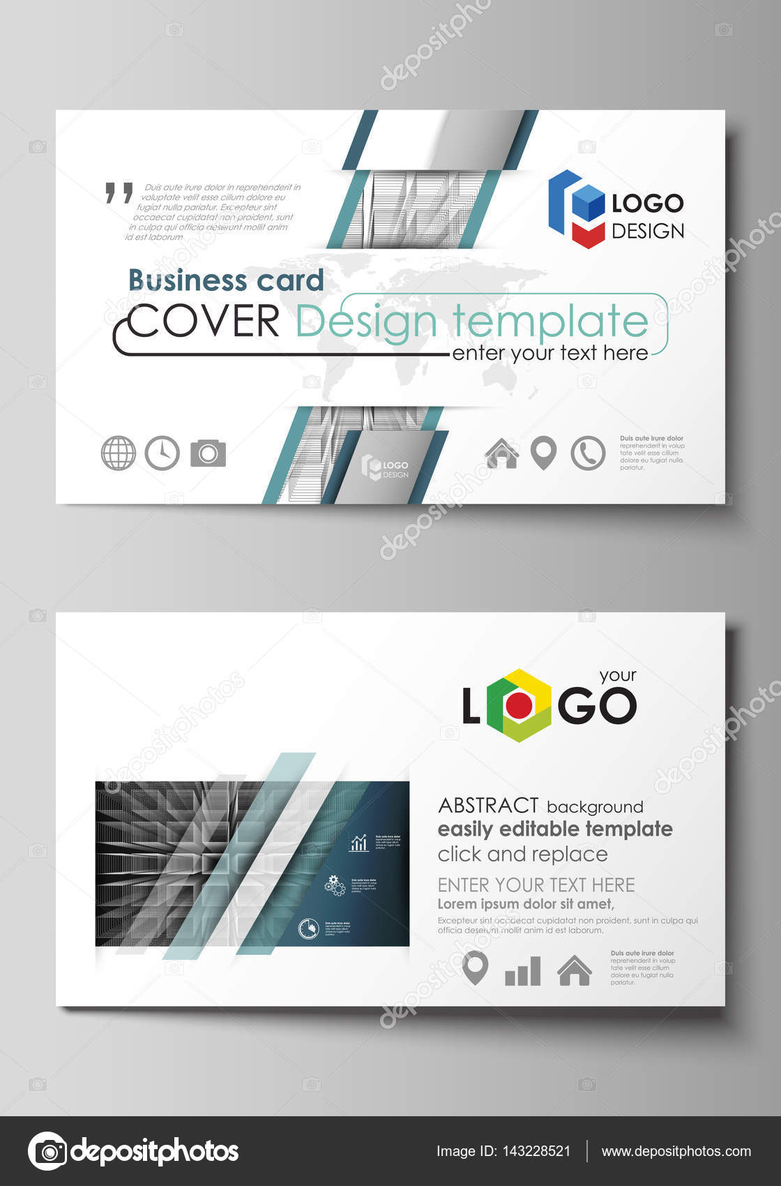 business card templates easy editable layout vector design