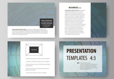 İş şablonları sunma kaymak için kümesi. Düz tasarım kolay düzenlenebilir soyut vektör düzenler. Geometrik tarzı çevrelerinden yapılan teknolojik altyapı.
