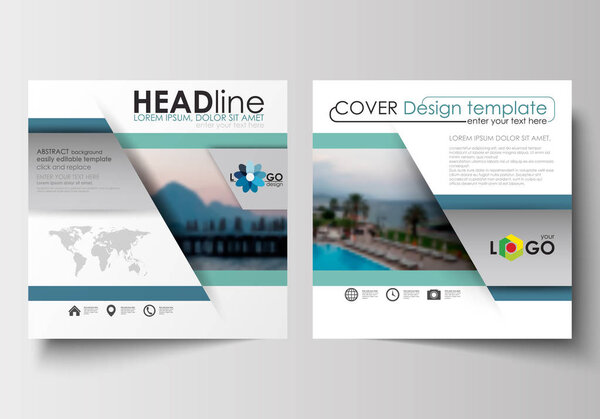 Бизнес склонен к квадратному дизайну брошюры, журнала, листовок, отчетов. Листовая обложка, абстрактный плоский стиль оформления путешествия, простой редактируемый векторный шаблон, красочный размытый природный ландшафт
.