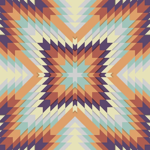 Naadloze tribal patroon, geometrische sieraad in ethno syle, etnische hipster achtergrond, vintage fashion design achtergrond. — Stockvector