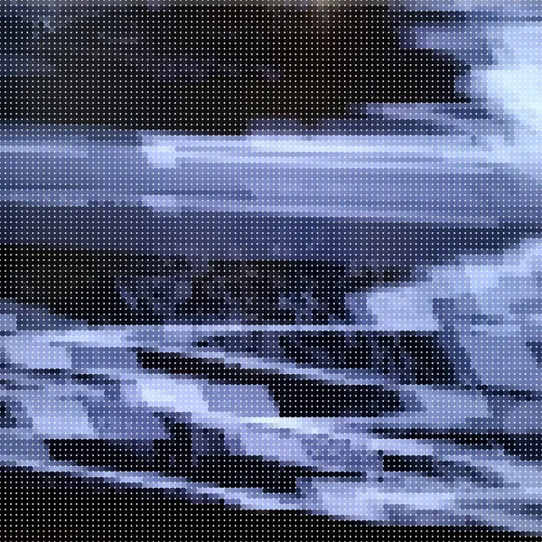 Sfondo vettoriale astratto glitch realizzato in mosaico pixel colorato. Decadimento digitale, errore di segnale, fallimento della televisione. Design di tendenza per poster di stampa, copertina di brochure, sito web e altri progetti . — Vettoriale Stock
