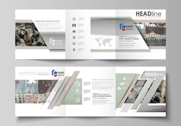 Соблазн бизнеса для брошюр по дизайну квадратов. Листовое покрытие, абстрактная плоская компоновка, легко редактируемый вектор. Красочный фон из точечной текстуры для туристического бизнеса, городской пейзаж
.