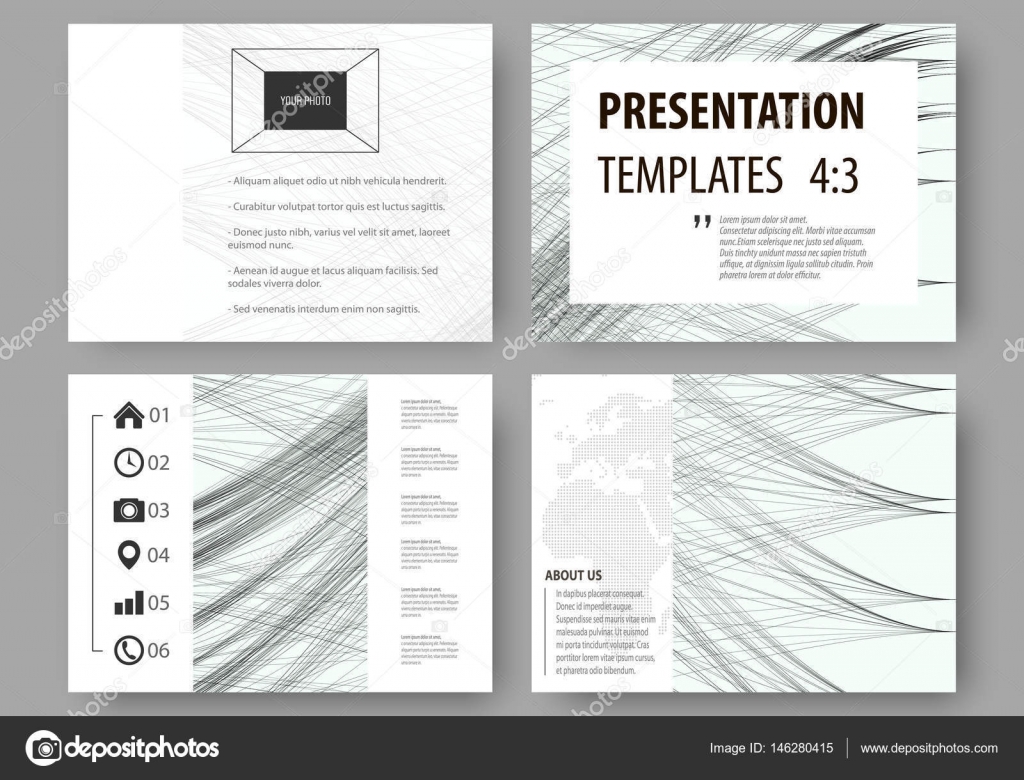Conjunto De Plantillas Para Presentaciones De Negocios Ilustracion Vectorial Vector De Stock C Raevsky 146280415