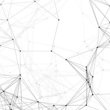 Kimya desen, molekül yapısı beyaz, bilimsel tıbbi Dna araştırma, geometrik grafik arka plan üzerinde çizgiler ve noktalar, bağlanma. Tıp, bilim ve teknoloji kavramı. Minimalist tasarım.