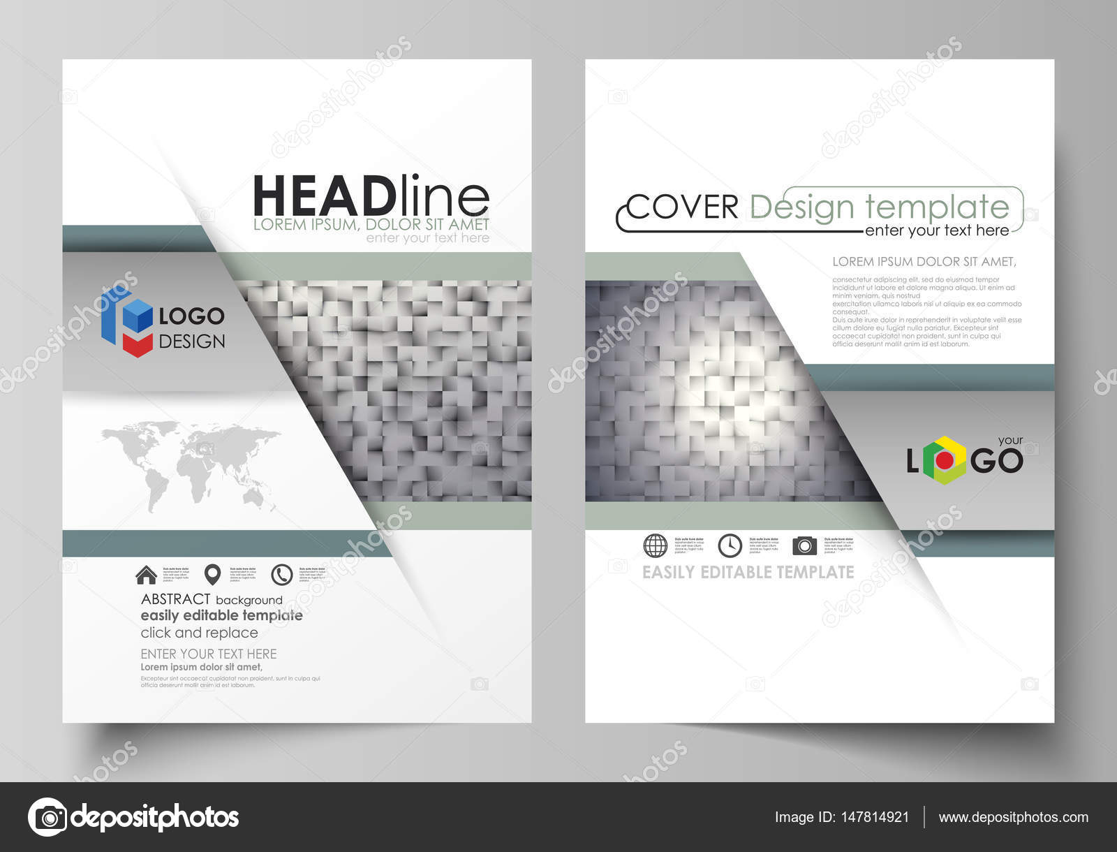 business templates for brochure magazine flyer report cover