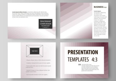 İş şablonları sunma kaymak için kümesi. Düz tasarım kolay düzenlenebilir vektör düzenler. Sade tek renkli geometrik desen. Soyut poligonal stil, şık modern arka plan.