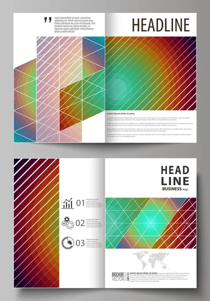 Modelli di business per bi pieghevole brochure, volantino, relazione. Modello di copertina, layout vettoriale astratto in formato A4. Design minimalista con cerchi, linee diagonali. Forme geometriche, bellissimo sfondo . — Vettoriale Stock