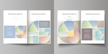 İş şablonları için BI broşür, dergi, broşür, kitapçık katlama. Kapak şablonu, soyut vektör düzen A4 boyutunda. Çizgili, geometrik minimalist tasarımı oluşturan güzel arka plan şekilleri.