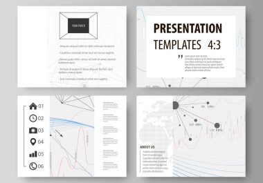 İş şablonları sunma kaymak için. Vektör düzenler. Çizgiler, semboller, grafikler, diyagramlar ve diğer öğeleri soyut Infographic arka planda minimalist tasarım yapılan