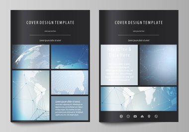 A4 formatında düzenlenebilir yerleşimini siyah renkli vektör çizim tasarım şablonları için broşür, dergi, broşür, kitapçık kapsar. Bilimsel tıbbi Dna araştırma. Bilim veya tıbbi kavramı.