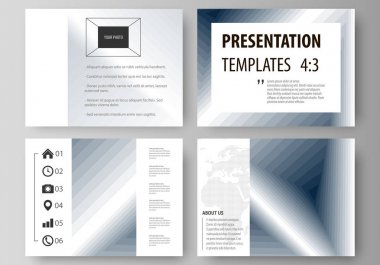 İş şablonları sunma kaymak için kümesi. Düz tasarım kolay düzenlenebilir vektör düzenler. Sade tek renkli geometrik desen. Soyut poligonal stil, şık modern arka plan.