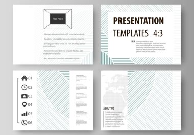 İş şablonları sunma kaymak için. Düz tasarım kolay düzenlenebilir soyut vektör düzenler. Minimalist çizgilerle arka plan. Gri renkli geometrik şekiller basit güzel desen oluşturan.