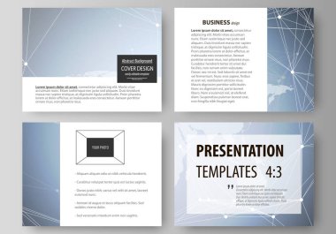 Sunma kaymak düzenlenebilir yerleşimini minimalist tasarlamak vektör çizim tasarım iş şablonları. Poligonal doku. Küresel bağlantıları, futuristik geometrik kavramı.