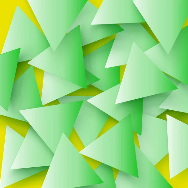 The green colored abstract polygonal geometric texture, triangle 3d background. Triangular mosaic background for web, presentations or prints. Vector illustration. — Stock Vector