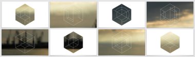 Hd formatında, temiz sunum şablonu kapak tasarımı ile geometrik şekiller ve maskeleri tanıtım, el ilanı, broşür, kurumsal rapor, pazarlama, reklam, rapor için modern minimalist tarzda
