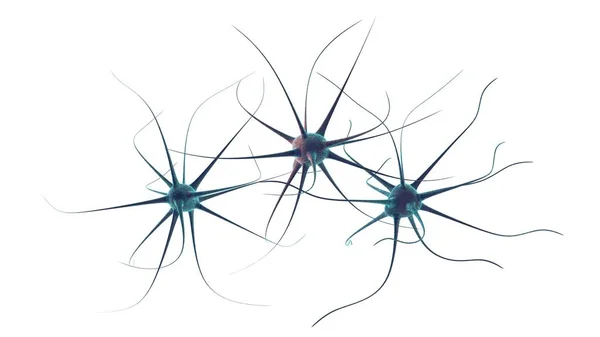Nauki lub medycznej z cząsteczek, 3d renderowania wirusów, bakterii, komórek. System neuronów. Badań genetycznych, naukowych, medycznych. Cząsteczki projekt streszczenie. ilustracja render 3D. — Zdjęcie stockowe
