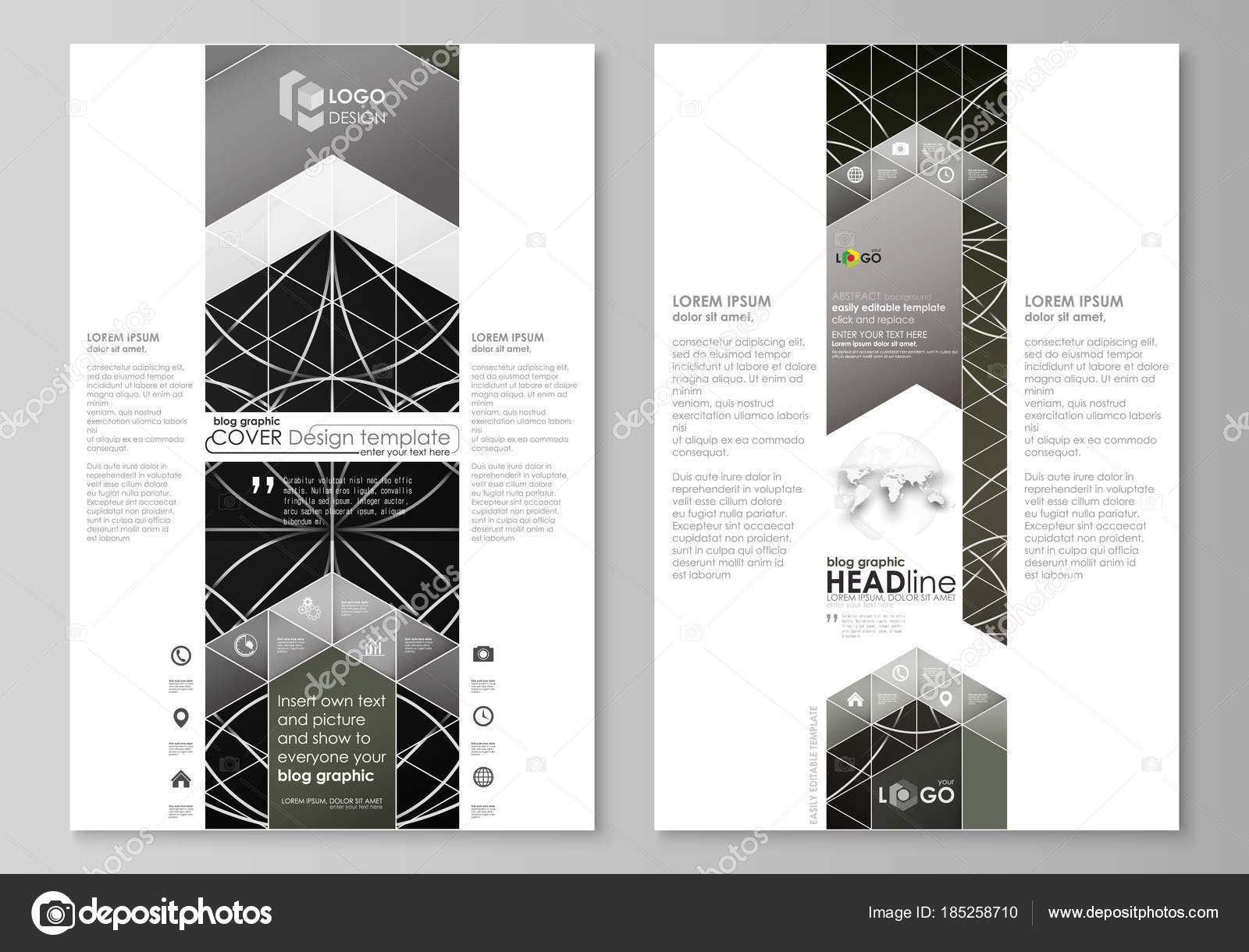 Blog Graphic Business Templates Page Website Design Template