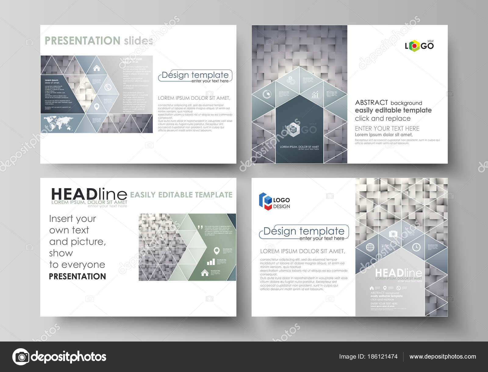 set of business templates for presentation slides easy editable