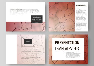 İş şablonları sunma kaymak için. Düz tasarım soyut vektör düzenler. Kimya model, moleküler doku, poligonal molekül yapısı, hücre. Tıp, bilim, Mikrobiyoloji kavramı.