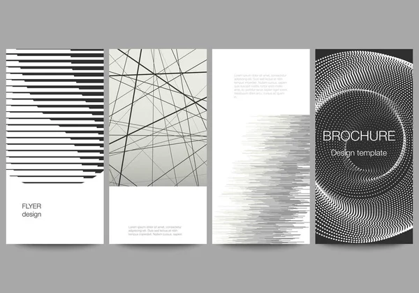 De minimalistische vector illustratie van de bewerkbare lay-out van flyer, banner design sjablonen. Geometrische abstracte achtergrond, futuristische wetenschap en technologie concept voor minimalistisch design. — Stockvector