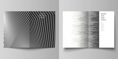 Çift katlı broşür, dergi ve broşür için A4 formatlı modern kapak modelleri tasarım şablonları. Geometrik arkaplan, minimalist tasarım için fütürist bilim ve teknoloji kavramı.