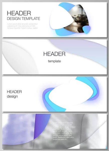 Den Minimalistiska Vektor Illustration Redigerbar Layout Rubriker Banner Designmallar Blå — Stock vektor