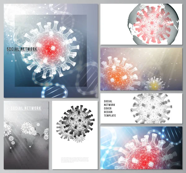 Diseños Vectoriales Maquetas Redes Sociales Para Diseño Portadas Diseño Sitios — Vector de stock