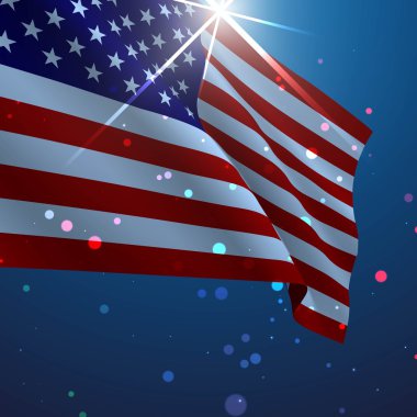 ABD Amerikan bayrağı illüstrasyon vektör