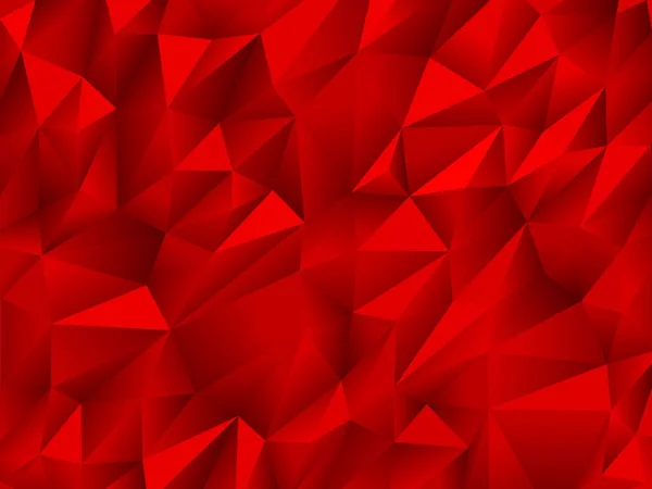 红色的抽象低聚、 多边形的三角背景. — 图库矢量图片