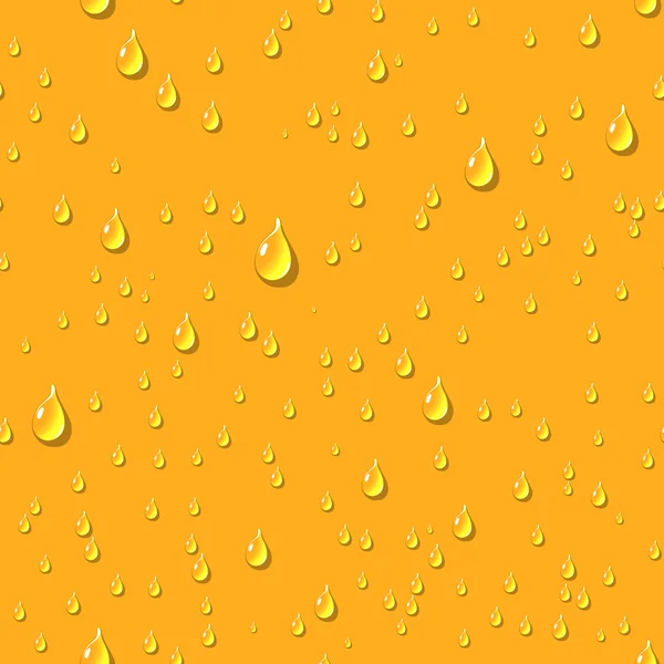 Transparent vattendroppar öl sömlösa mönster. — Stock vektor
