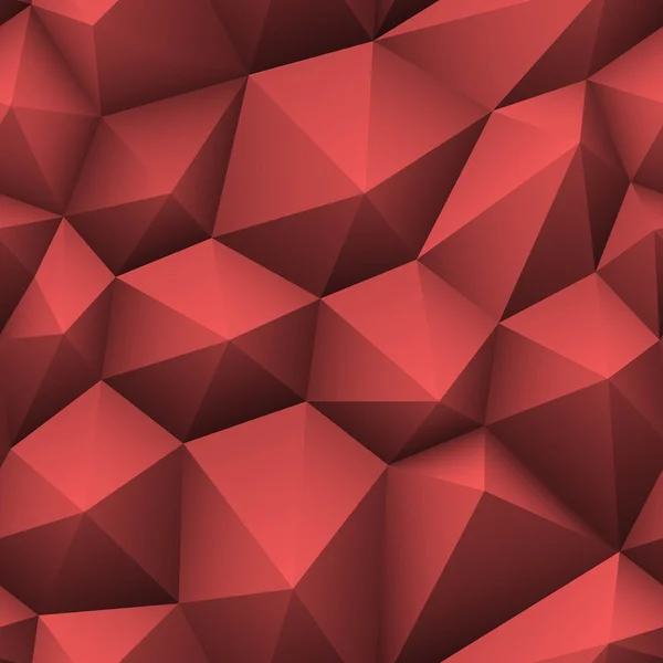 红三角无缝的低聚背景。抽象的几何纹理。矢量图. — 图库矢量图片
