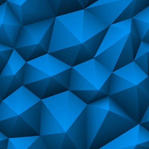 Blaues Dreieck nahtloser Low-Poly-Hintergrund. — Stockvektor