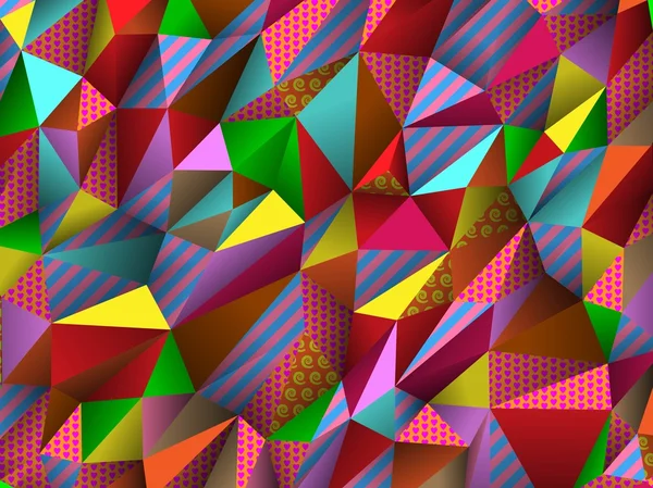 Farbe abstrakter Low-Poly, polygonaler dreieckiger Hintergrund. — Stockvektor