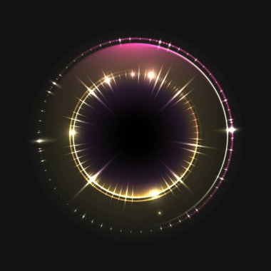 Parlayan daire çerçeve ile arka plan.