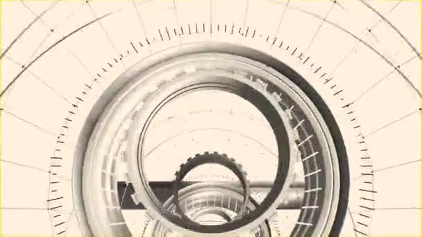 Seamless looped abstrato túnel movimento gráficos — Vídeo de Stock
