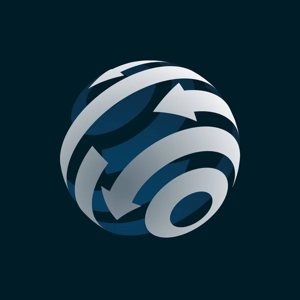 Elemento do logotipo do globo abstrato . Ilustrações De Stock Royalty-Free