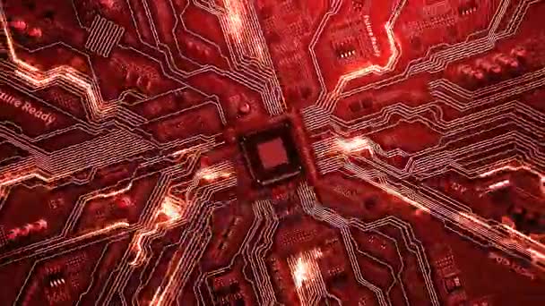 Loopable video of futuristic circuit board — Stock Video