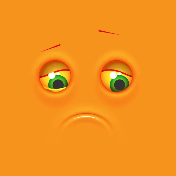 Triste émoticône emoji — Image vectorielle
