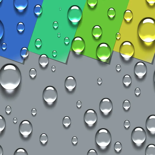 Waterdruppels transparante naadloze patroon — Stockvector