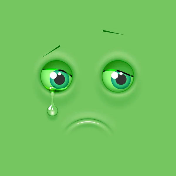 Trauriges Emoticon-Emoji — Stockvektor