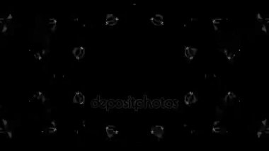 4 k soyut siyah ve beyaz 3d şekil Vj animasyon