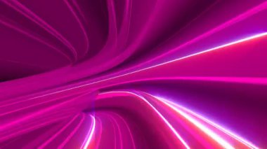 4 k döngü Vj video animasyon warp hızında seyahat solucan deliğinden.