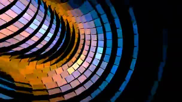 Túnel de agujero de gusano de luz intermitente colorido 4K UHD VJ — Vídeos de Stock