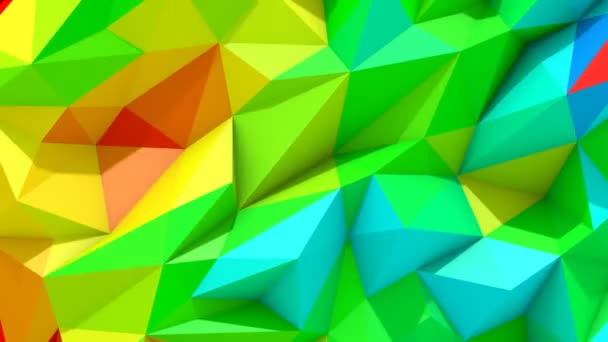 Low Poly Vivid Colorful Background — Stock Video