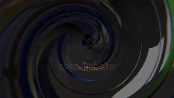 3D Dark Swirl — Stock Video