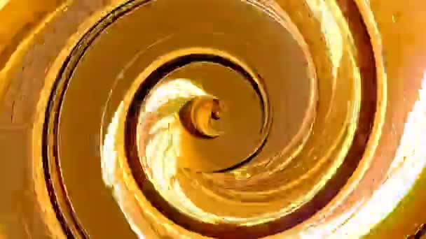 Espiral de ouro de luxo — Vídeo de Stock
